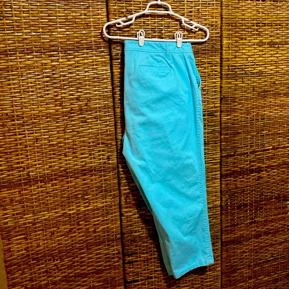 EUC Talbots light turquoise blue relaxed Chino pants 22WP